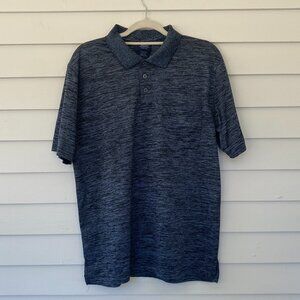 John Blair Golf Polo Shirt, Mens Medium - Blue‎ Striped Y2K